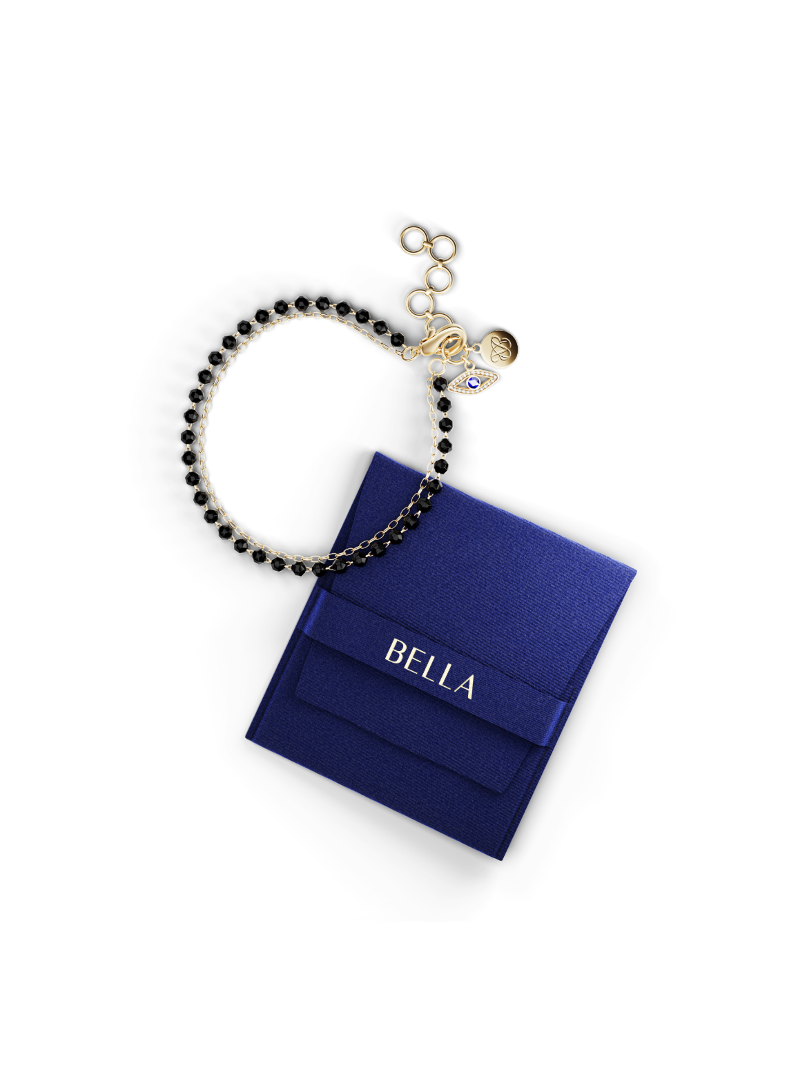 THE BRACELET: BLACK OBSIDIAN EVIL EYE